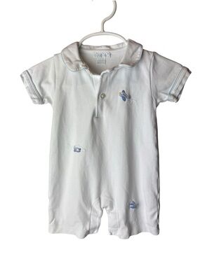 Kissy Kissy Airplane Embroidered Polo Romper
